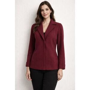 Lafayette 148 New York 100% Wool Burgandy Blazer in Size 4